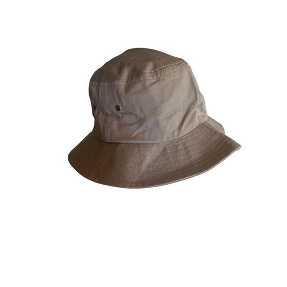 Harriton Cotton Bucket Hat Beige Unisex Utility Gorpcore Classic Minimimalist - Picture 1 of 5